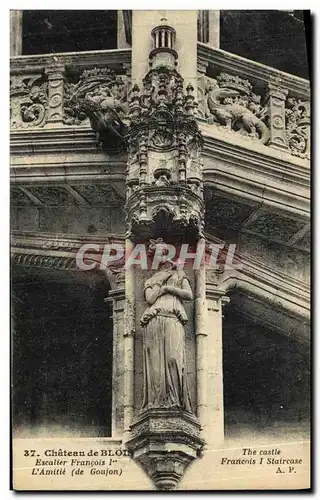 Cartes postales Blois De Chateau Escalier Francois L Amitie Goujon