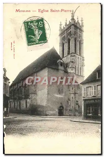 Ansichtskarte AK Moulins Eglise Saint Pierre Epicerie