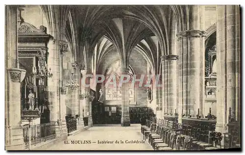 Ansichtskarte AK Moulins Interieur de la Cathedrale