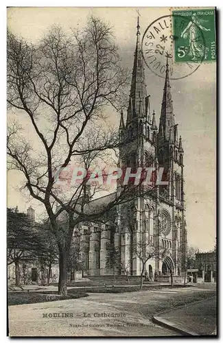 Cartes postales Moulins La Cathedrale