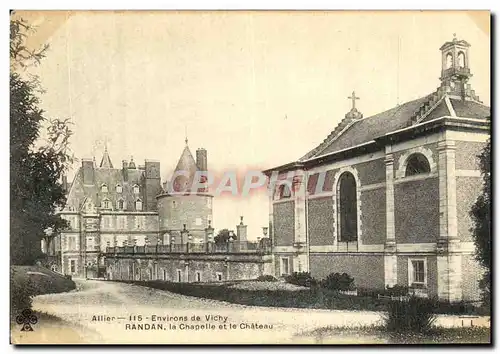 Ansichtskarte AK Environs de Vichy Randan la Chapelle et le Chateau