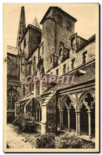 Ansichtskarte AK Treguier La Cathedrale Tour d Hastings et Galerie du Cloitre