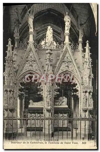 Cartes postales Treguier Interieur de la Cathedrale le Tombeau de Saint Yves