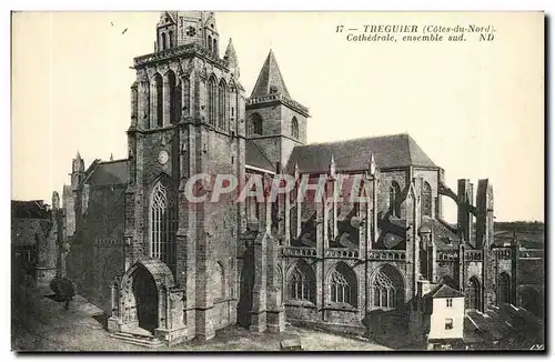 Cartes postales Treguier La Cathedrale ensemble sud