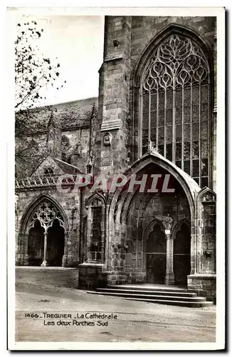 Ansichtskarte AK Treguier La Cathedrale Les deux porches Sud