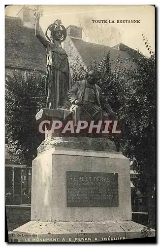 Cartes postales Treguier Le monument A Renan a Treguier