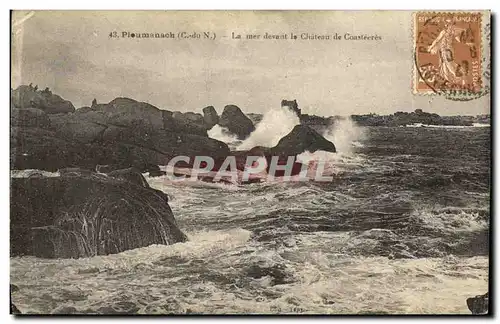 Cartes postales Ploumanch La mer devant le chateau de Coasteeres