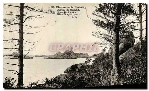 Cartes postales Ploumanch Chateau de Costaeres ou Sienkiewicz ecrivit Quo Vadis