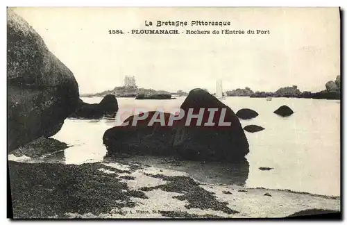 Cartes postales Ploumanch Rochers de L Entree du Port