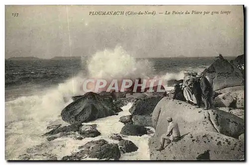 Ansichtskarte AK Ploumanch La Pointe du Phare par gros temps