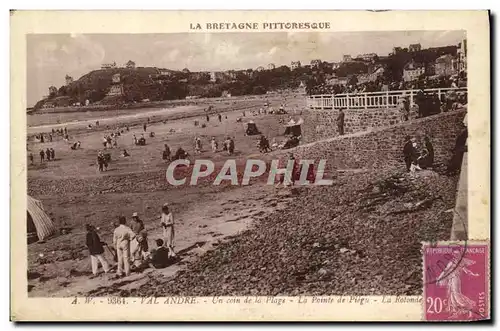 Cartes postales Val Andre Un coin de la plage La poin te de Piegu La rotonde