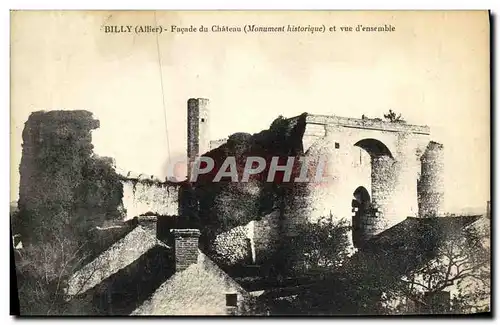 Cartes postales Billy Facade du Chateau et vue d ensemble