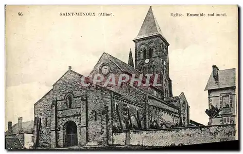 Cartes postales Saint Menoux Eglise Ensemble sud ouest