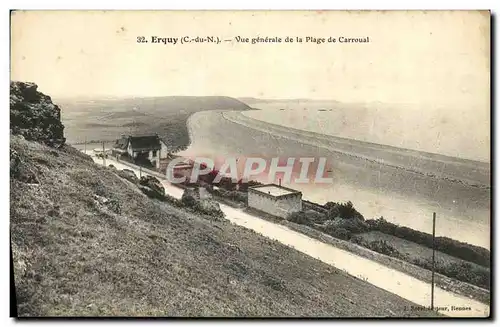 Cartes postales Erquy Vue Generale de la Plage de Carroual