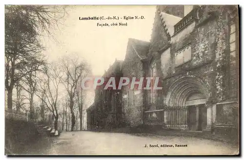 Cartes postales Lamballe Eglise Notre Dame Facade Cote Nord