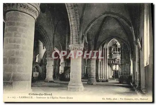 Ansichtskarte AK Lamballe Interieur de L Eglise Notre Dame