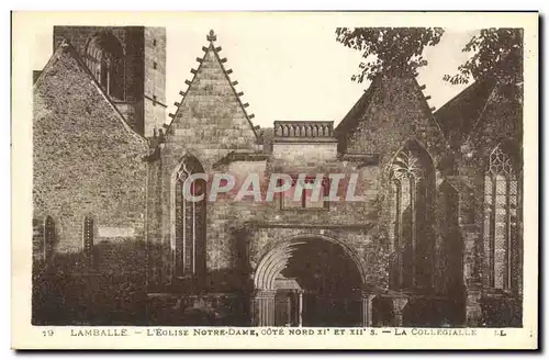 Ansichtskarte AK Lamballe L Eglise Notre Dame Cote Nord La collegiale