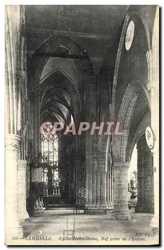 Ansichtskarte AK Lamballe L Eglise Notre Dame Nef prise de l entree