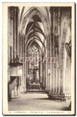 Cartes postales Lamballe L Eglise ND La Grande Nef