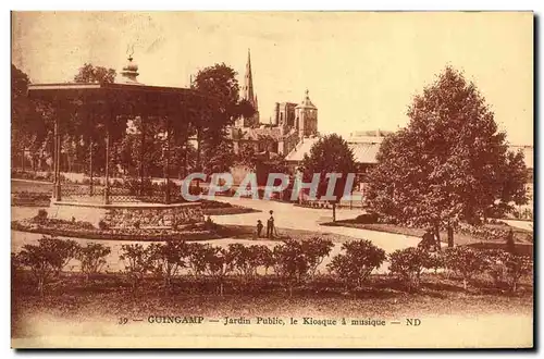 Cartes postales Guingamp Jardin Public le Kiosque a musique