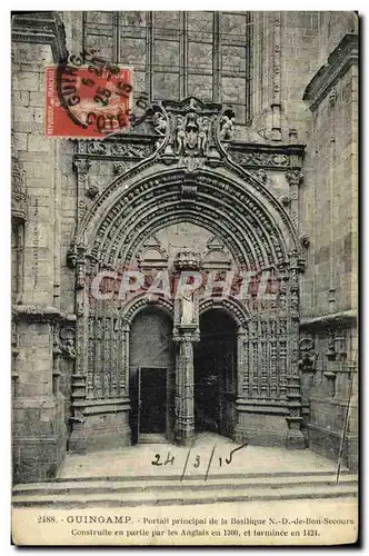 Ansichtskarte AK Guingamp Portail principal de la Basilique N D de Bon Secours