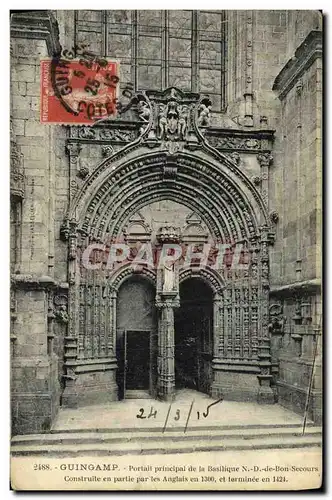 Cartes postales Guingamp Portail principal de la Basilique N D de Bon Secours