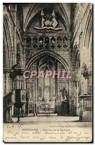 Cartes postales Guingamp Interieur de la Basilique
