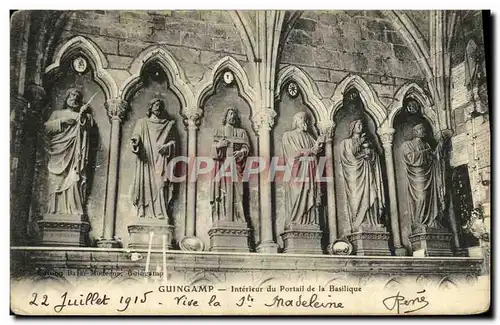 Ansichtskarte AK Guingamp Interieur du Portail de la Basilique