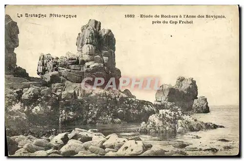 Ansichtskarte AK Cap Frehel Etude de Rochers a L Anse des Sevignes