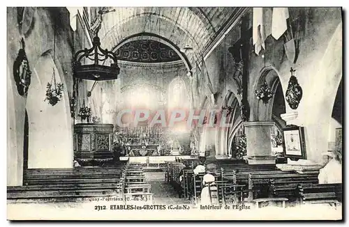 Cartes postales Etables les Grottes Interieur de L Eglise