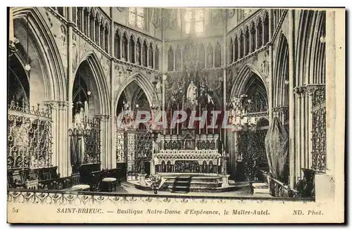 Cartes postales Saint Brieuc Basilique Notre Dame d Esperance Le maitre autel