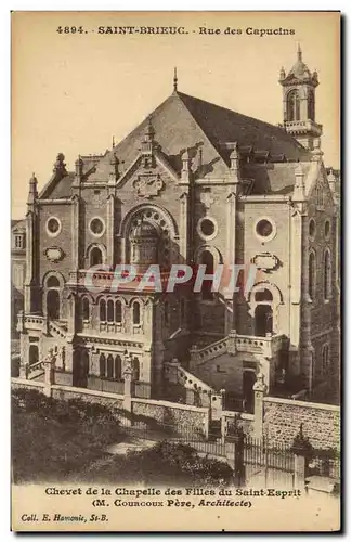 Ansichtskarte AK Saint Brieuc Rue des Capucins Chevet de la chapelle des filles du Saint Esprit