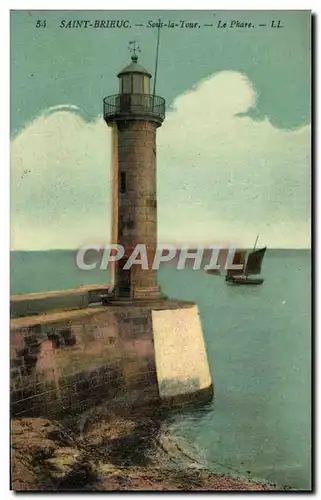 Ansichtskarte AK Saint Brieuc Sous la Tour Le Phare