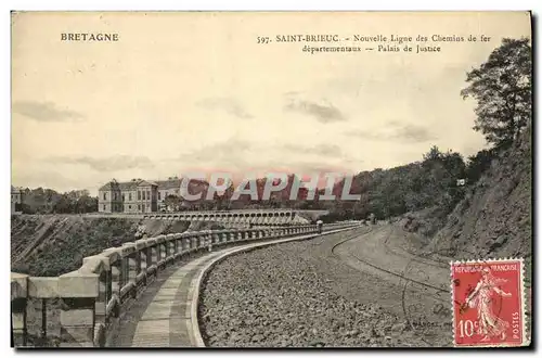 Cartes postales Saint Brieuc Nouvelle Ligne des Chemins de fer departemtaux Palais de Justice