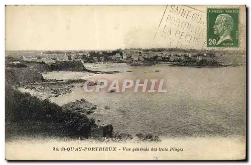 Cartes postales St Quay Portrieux Vue generale des trois Plages