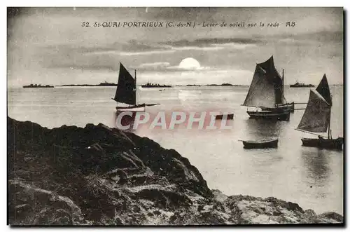 Ansichtskarte AK St Quay Portrieux Lever de Soleil sur la Rade Bateaux