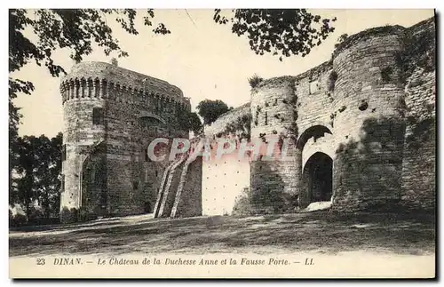 Cartes postales Dinan Le Chateau de La Duchesse Anne et la Fausse Porte