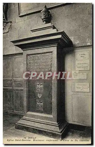 Ansichtskarte AK Dinan Eglise Saint Sauveur Monument renfermant le coeur de Du Guesclin