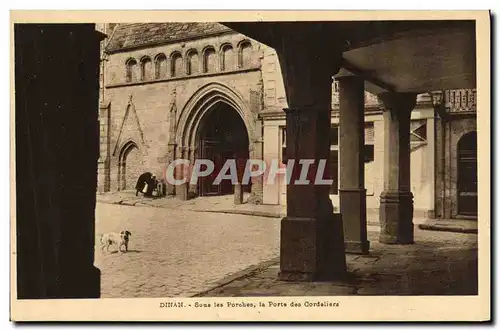 Cartes postales Dinan Sous les Porches la Porte des Cordeliers