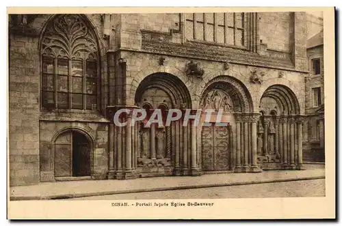 Cartes postales Dinan Portail Facade Eglise St Sauveur