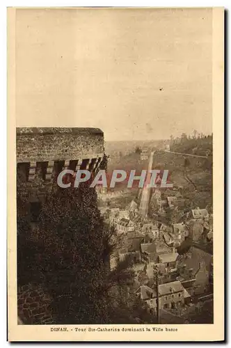 Cartes postales Dinan Tour Ste Catherine dominant la ville basse