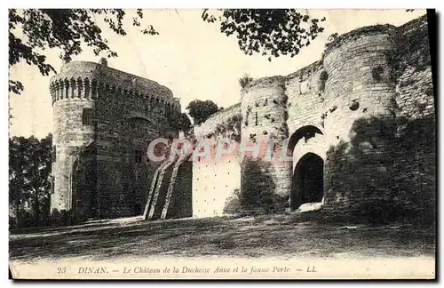 Cartes postales Dinan Le Chateau de La Duchesse Anne et la Fausse Porte