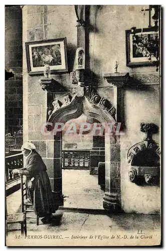 Cartes postales Perros Guirec Interieur de l Eglise de ND de la clarte