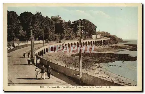 Cartes postales Perros Guirec Route de la Corniche