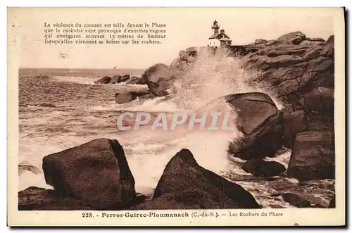 Ansichtskarte AK Perros Guirec ploumanach Les Rochers du Phare