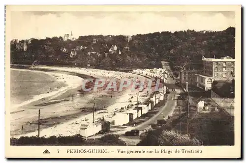 Cartes postales Perros Guirec Vue Generale sur la Plage de Trestraou