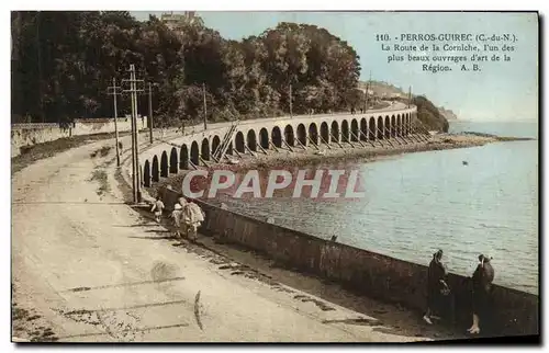 Cartes postales Perros Guirec La Route de la Corniche l un des plus beaux ouvrages d art de la Region