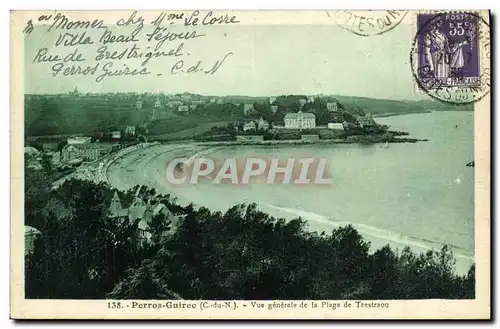 Cartes postales Perros Guirec Vue generale de la Plage de Trestraou