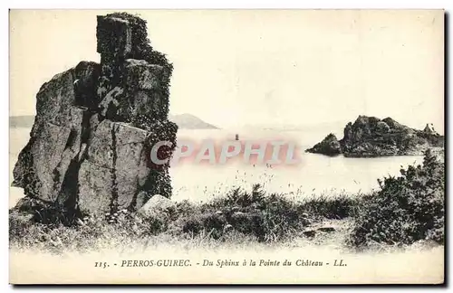 Ansichtskarte AK Perros Guirec Du Sphinx a la Pointe du Chateau