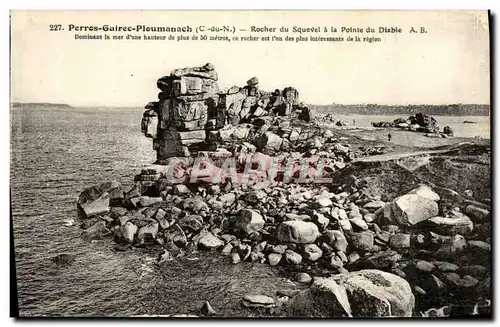 Ansichtskarte AK Perros Guirec Ploumanach Rocher du Squerel a la Pointe du Diable